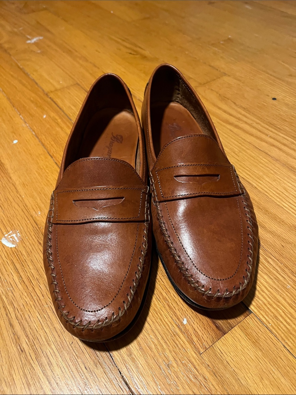 Men’s Brown Leather Slip-On Loafers - Classic Dress Loafers